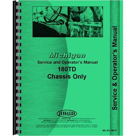 Service & Operators Manual For Michigan 180TD Industrial Tractor Dozer